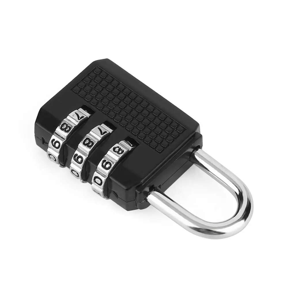 Mini Anti-theft Lock Zinc Alloy Security 3 Combination Multifunctional Code Lock Travel Suitcase Luggage Wardrobe Padlock