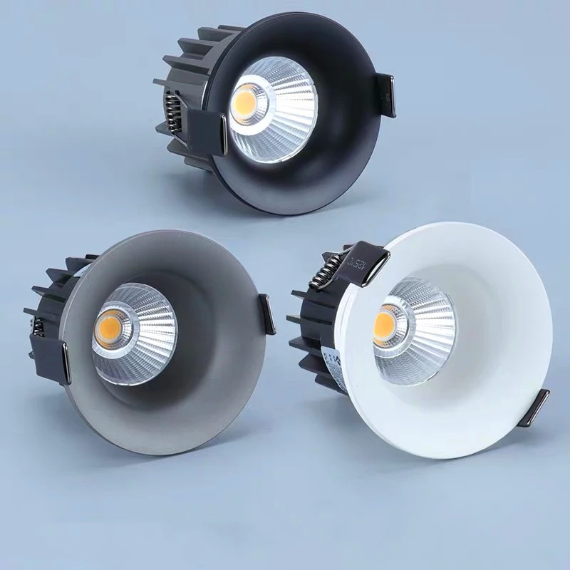 High Quality CREE LED COB Recessed Downlight Dimmable 5W 7W 10W Deep concave anti-glare soft light Spot Lamp Indoor Lighting | Лампы и