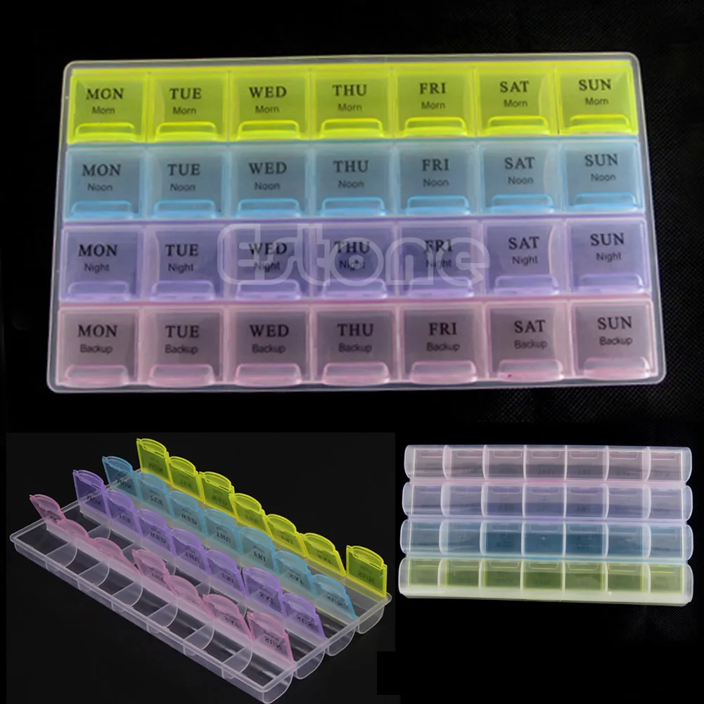 

Weekly 7 Days Tablet Pill Box Holder Medicine Storage Organizer Case Container Drop Ship Support