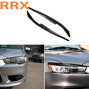 

Mitsubishi Lancer EVO X 2008-2014 Ralliart Sportback LS 2004-2006 Carbon Eyebrows Eyelid Headlight Stickers Car Accessories