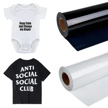 1 рулон виниловой теплопередачи железа на DIY одежды пленка силуэт бумага художественный рулон теплопередачи винил 30x300 см# SS