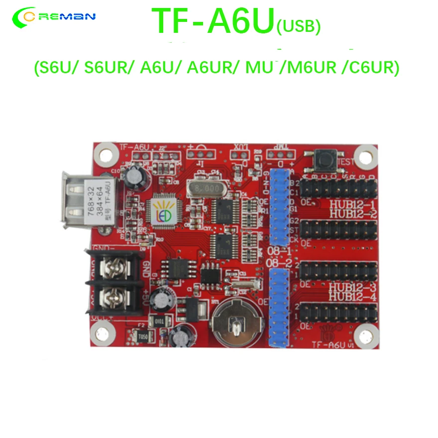 Мини-карта TF-SU P10 текст светодиодный дисплей контрольная карта, маленький USB флэш-драйвер контроллер TF-S6U/S6UR/A6U/A6UR/MU/M6UR/C6UR