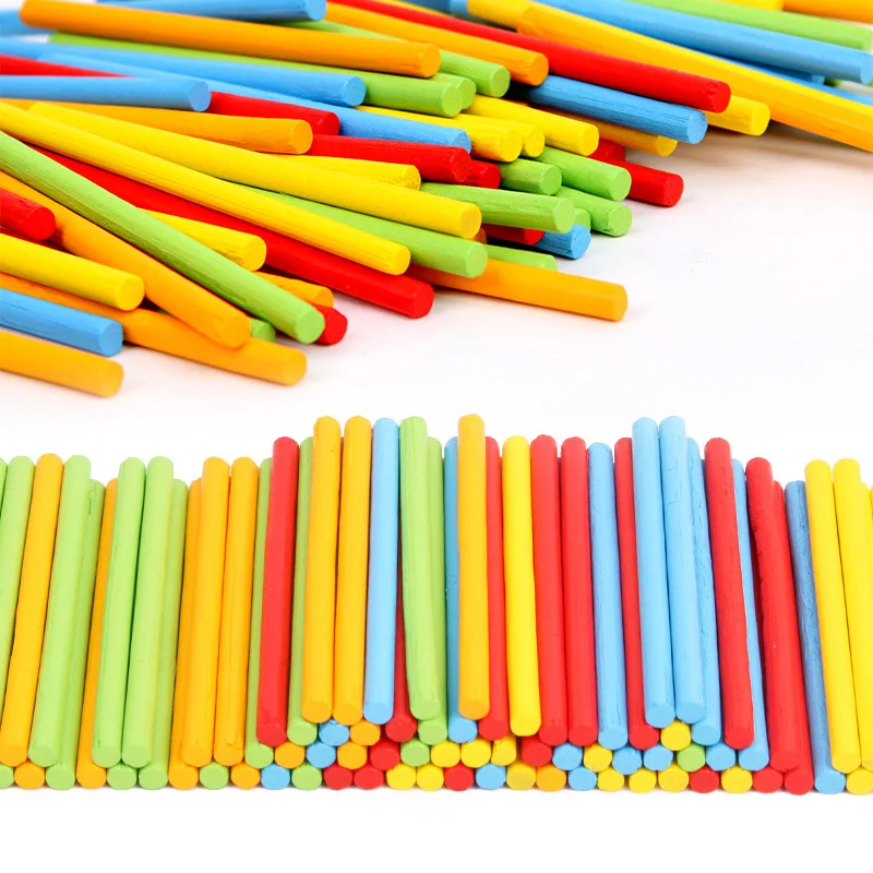 Educational toys math toys 100Pcs/set Bamboo Counting Sticks Mathematics Montessori Teaching Counting Rod Kids Preschool Math Learning Toy