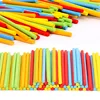 100Pcs/set Colorful Bamboo Counting Sticks Mathematics Montessori Teaching Counting Rod Kids Preschool Math Learning Toy 4