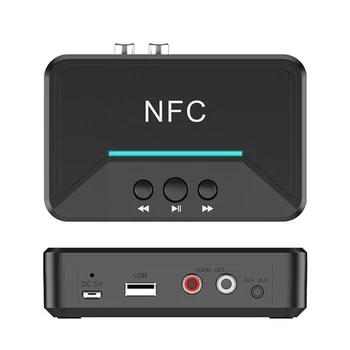 

Wireless Bluetooth NFC Receiver 5.0 AptX LL RCA 3.5mm Jack Aux Audio Adapter Long-Range Wireless Connection