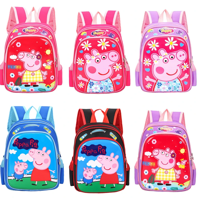 

Peppa Pig school bag Package Shoulder Backpack Packet Bag Single Shoulder Bag Cartoon Decoration George Action Figures Gift