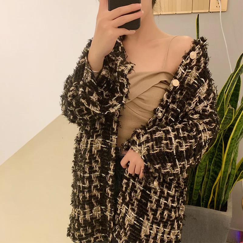 

Coat 2019 New Autumn Retro Hong Kong-flavored Relaxed Korean Version of The Temperament of A Bachelor Jacket Woman Wool Coat