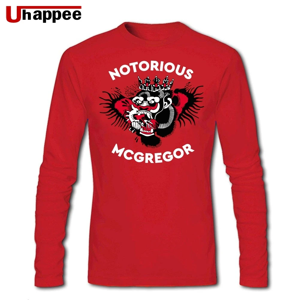 Мужская футболка Conor Mcgregor Tattoo Crewneck с длинным рукавом на заказ из хлопка размера плюс, Повседневная футболка для мужчин, подарок для мальчика