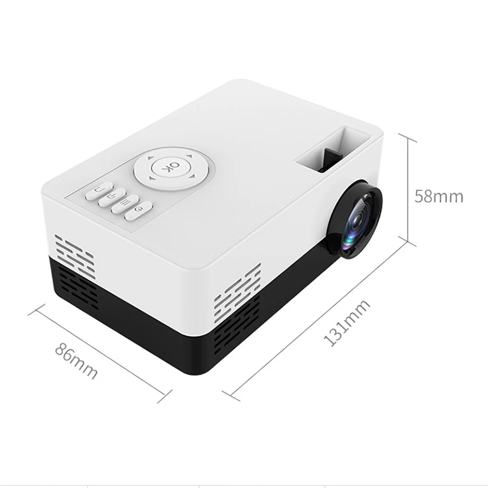 J15 Mini Home Projector Support 1080P AV USB SD Card USB Portable Pocket Beamer Projector For Christmas Gift VS J9