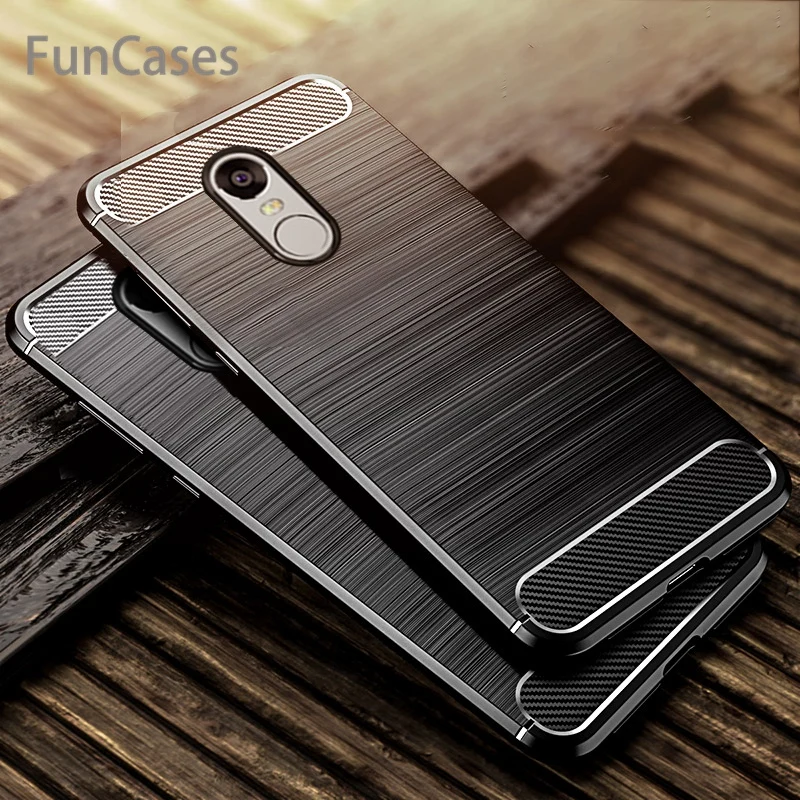Для Xiaomi Redmi Note 4X чехол мягкая углеродная Стильная защитная задняя крышка