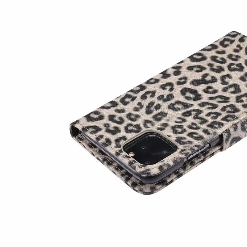 Чехол для Apple iPhone 11 Pro Max 8 7 Plus 6 6s Plus 5 5S SE чехол с откидной крышкой для карт Кожаный чехол-подставка с леопардовым принтом мягкий чехол для телефона