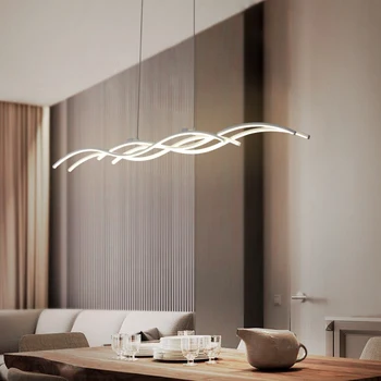 

NEO Gleam Matte White Color Modern led Pendant Chandelier For Dining Room Kitchen Room Bar Hanging Chandelier Fixtures