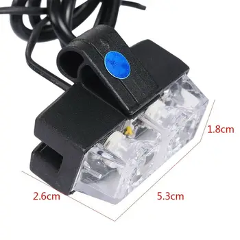 

1Set High Quality Red And Blue 16 LED Daytime Running Lights Strobe Lights For Front Grille Deck Emergency Strobe Flash Light