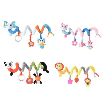 

Baby Kids Child Spiral Wrap Around Crib Hanging Rattles Funny Toy Stroller Car Seat Toy for Toddlers Baby Girls Baby Boy (Cat)