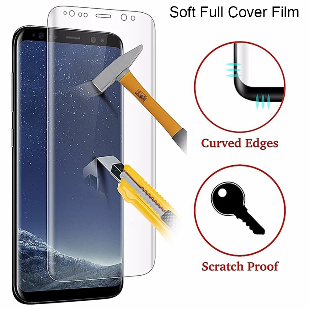 Screen Film for Samsung Galaxy S6 Edge S8 S9 Plus S7 Note 8 9 10 Pro Transparent Soft Protector Film