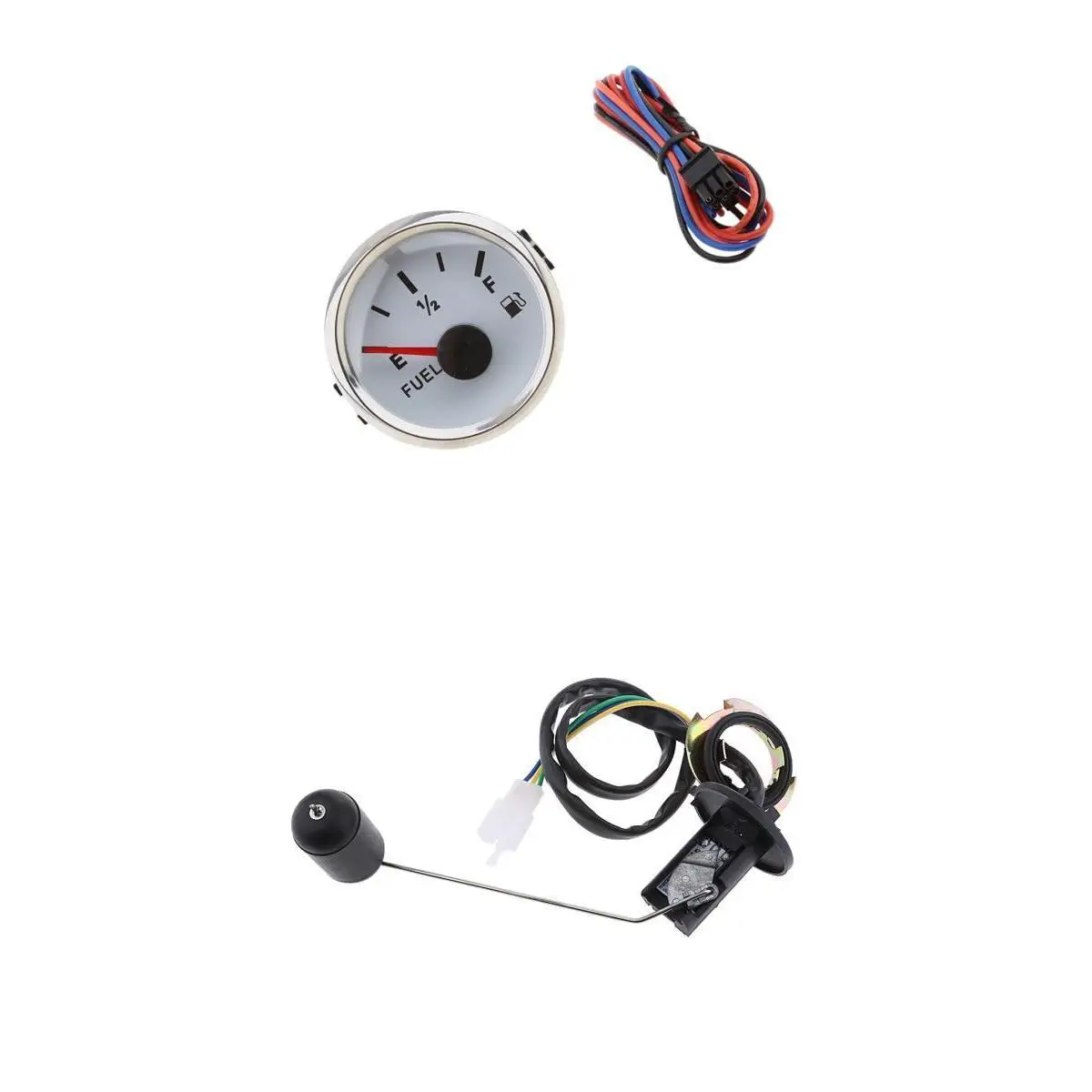 

1-Pack 2" LED Display Car Pointer Fuel Level Gauge Meter Sensor E-1/2-F