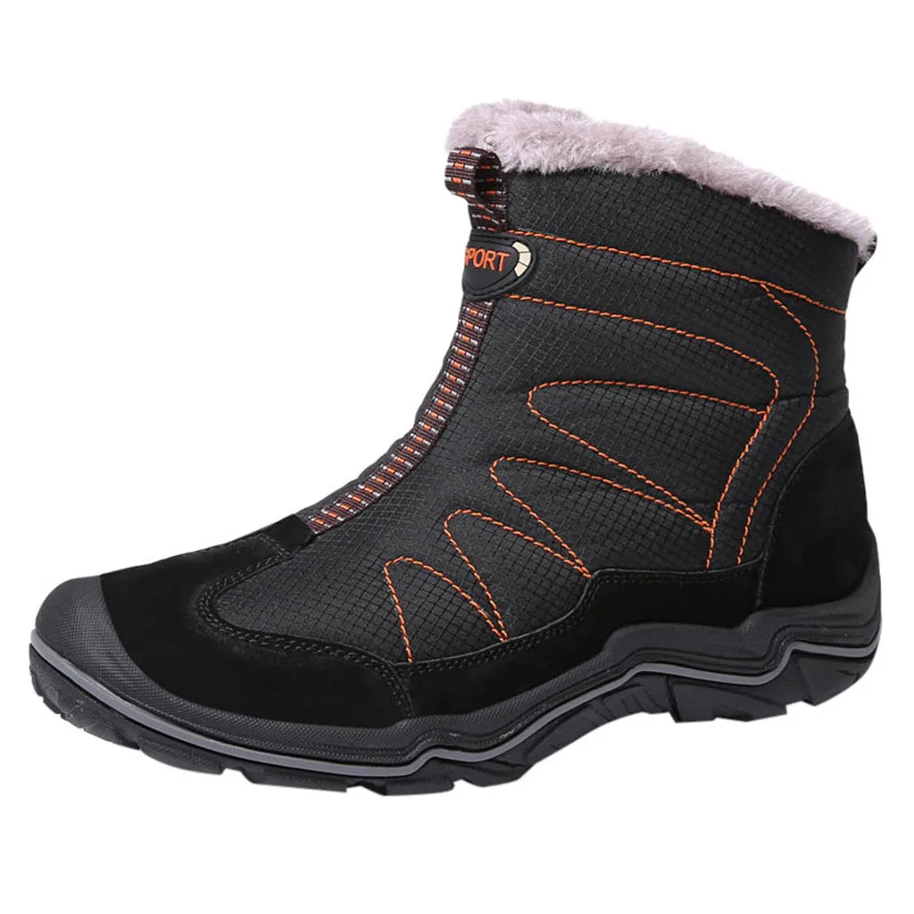 

SAGACE Fashion snow boots men winter waterproof warm Plus Cotton Non-Slip Hiking Shoes Outdoor winter boots men Shoes Sewing new