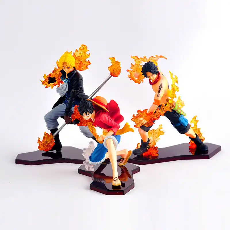 アニメワンピース3ピース セットルフィサボエース格闘三兄弟アクションフィギュアコレクタブルモデル玩具l3 アクション トイ フィギュア Aliexpress