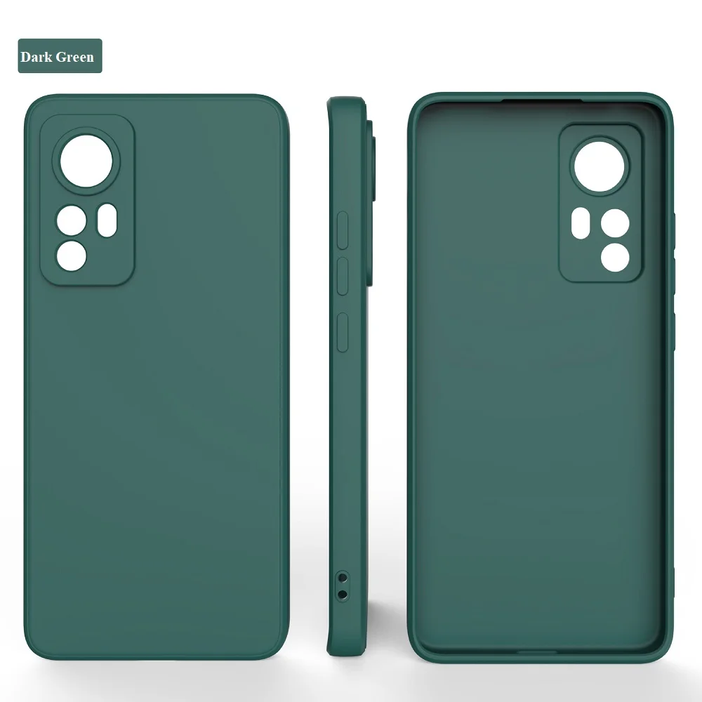 For Xiaomi 12 Pro Ultra Straight Edge All-inclusive Lens Mobile Phone Case Matte Soft TPU Cover Anti-scratch Protective _voghion.com