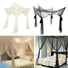 

NEW TY Sexy Mosquito Net Palace Four Door King/Queen Double Size Home Single Bed Prevent Insect Outdoor Square Grace White