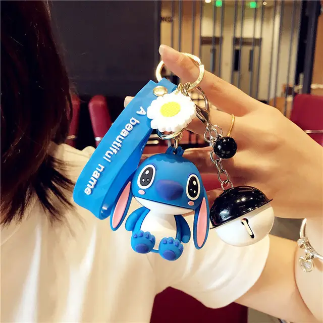 Disney Stitch Keychain Variety of Cartoon Lilo & Stitch Cute Doll Keyring Fashion Couple Bag Ornament Key Chain Car Pendant Gift 29