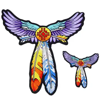 

large wing biker Patch iron on BACKING Embroidered for clothing jeans