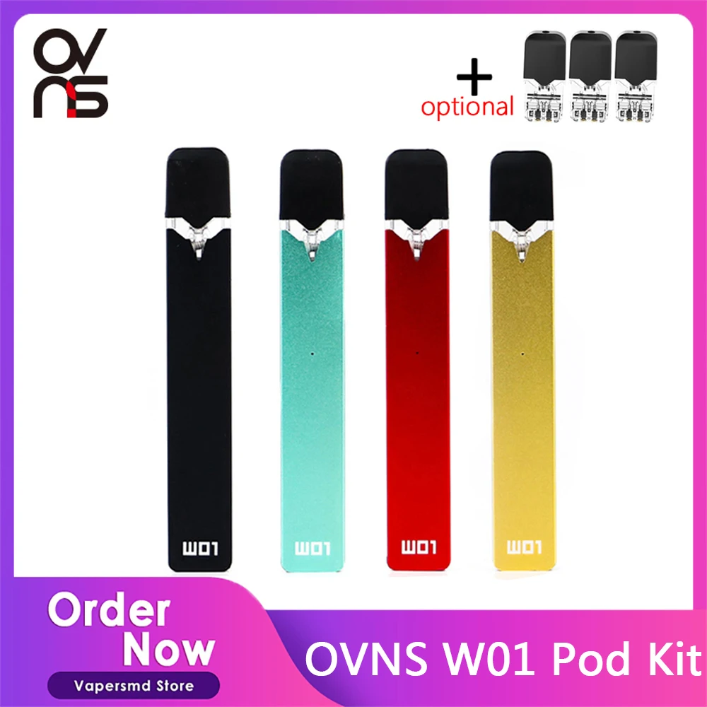Новейший оригинальный OVNS W01 Pod Vape комплект Светодиодный индикатор мощности