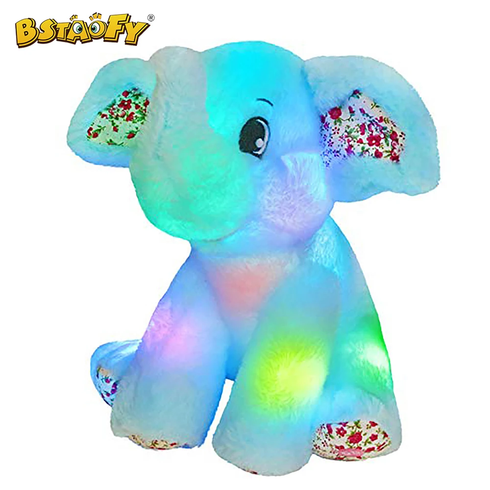 BstaofyLightupElephantPlushBlueFloppyLEDStuffedAnimals