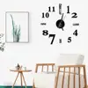 3D Large Wall Clock Sticker Acrylic Silent Digital Big DIY Self adhesive Wall Clock Modern Design for  Room Home Office Decor ► Photo 2/6