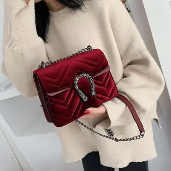 

Luxury Handbags Women Bags Designer Vintage Velvet Clutch Purse Shoulder Bag Small Crossbody Bag For Women 2020 bolsa feminina