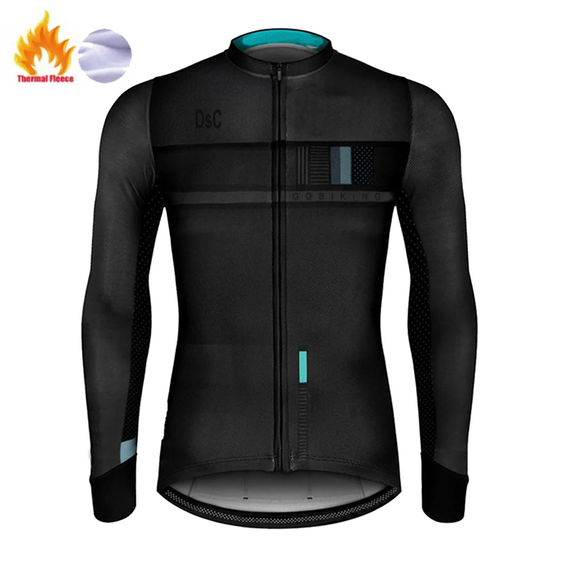 gobiking с длинным рукавом pro team maillot ciclismo invierno hombre Велоспорт Джерси ткань для мужчин и женщин зимний трикотаж - Цвет: fleece jersey 11