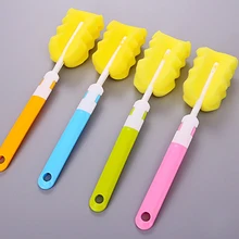 4 шт./компл. миленький спонж щетка для детской бутылочки Практичный Прочный младенческий младенец кормления приспособление для мытья бутылок стаканов очиститель