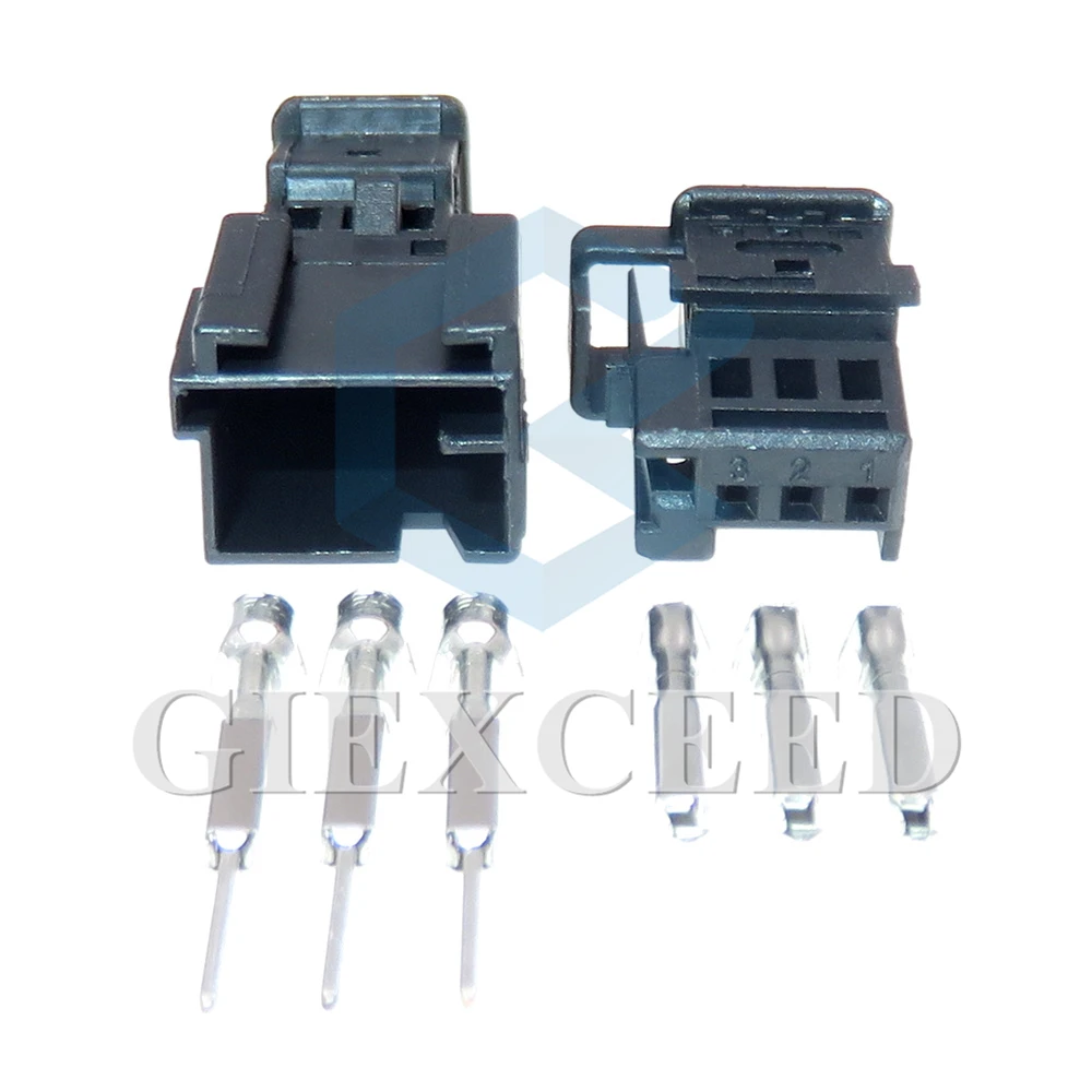 

2 Sets 3 Pin Male Female Docking Unsealed Socket 953698-1 953697-1 Auto Cable Harness Plug With Terminal
