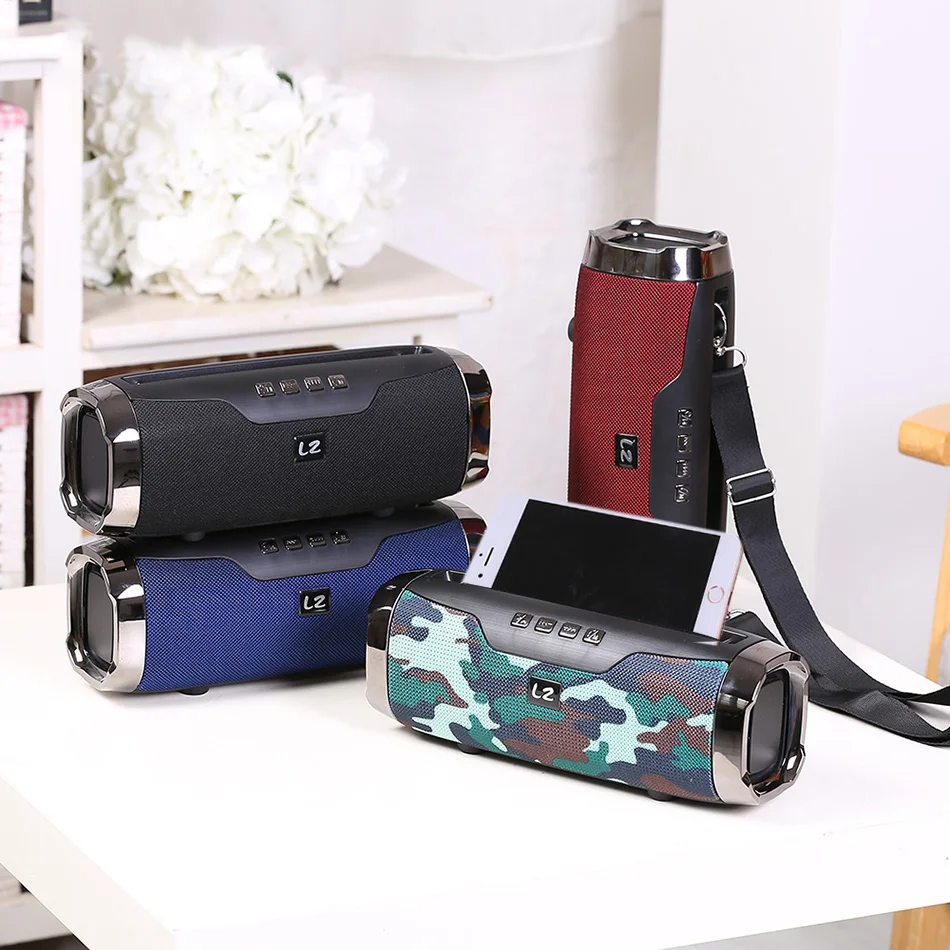 

High Power 40W caixa de som Wireless Bluetooth Portable Speaker music senter system With Phone Holder Outdoor Sound Bar pk tg118