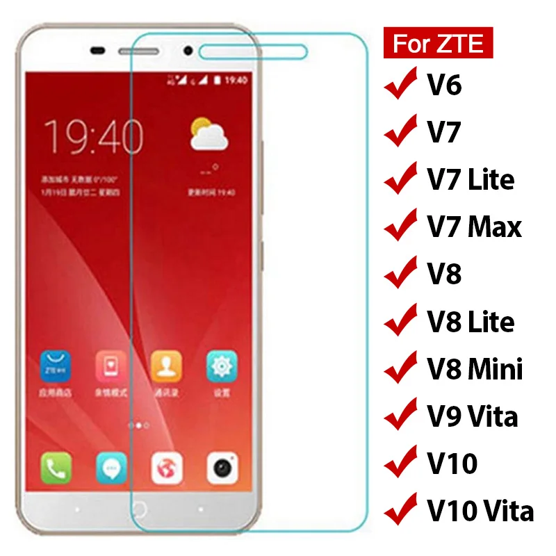 Закаленное стекло для ZTE Blade V6 V7 Lite Max V8 Mini защитное против царапин V9 HD | Мобильные