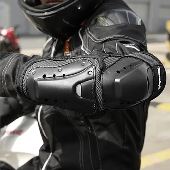 

Black Motorcycle Knee Elbow Protector Motocross Racing Knee Shin Guard Pads