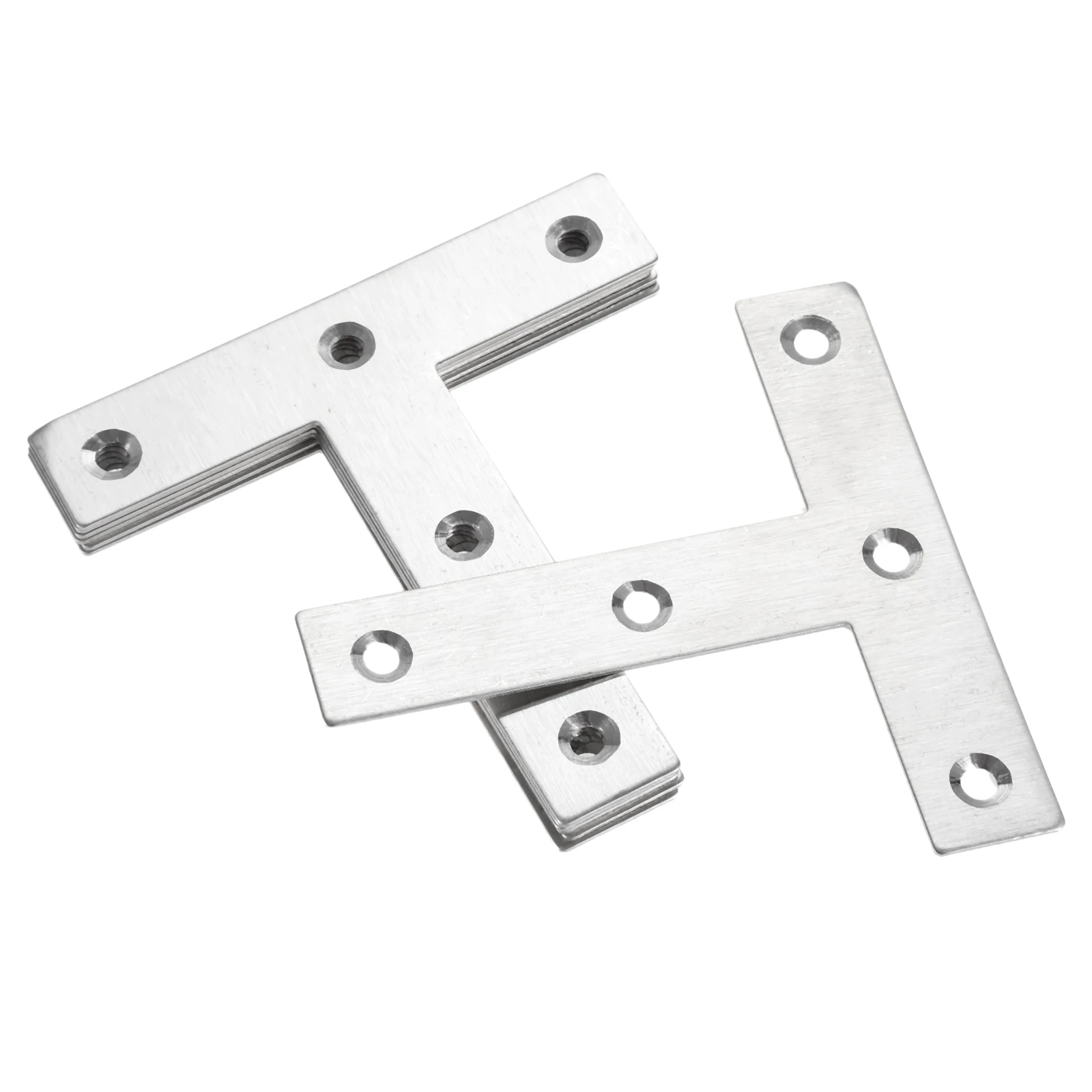 pçs plana forma suporte de reparo cinta suportes conector de fixação de de aço inoxidável ângulo placa de canto cinta