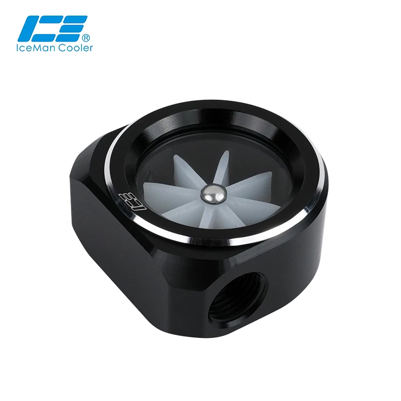 IceManCooler G1/4 Water Flow Glass Flower Indicator Computer Watercooling Build Black White ICE-R3 | Компьютеры и офис