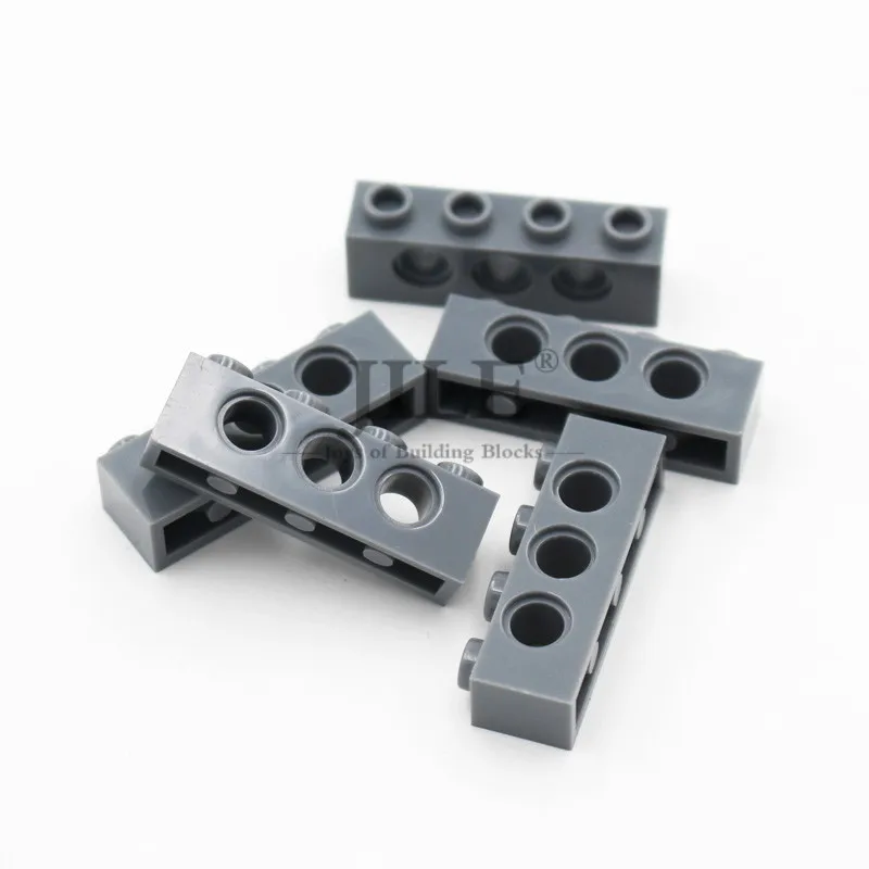 Строительный технический кирпич 1x4 с 3 отверстиями 3701 толстые блоки Moc для