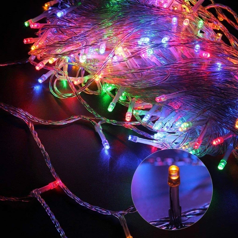 Рождественская гирлянда светильник s 6 м 10 м 20 м 30 м 50 м 100 м 220 в сказочный светодиодный струнный светильник luces Led decoracion