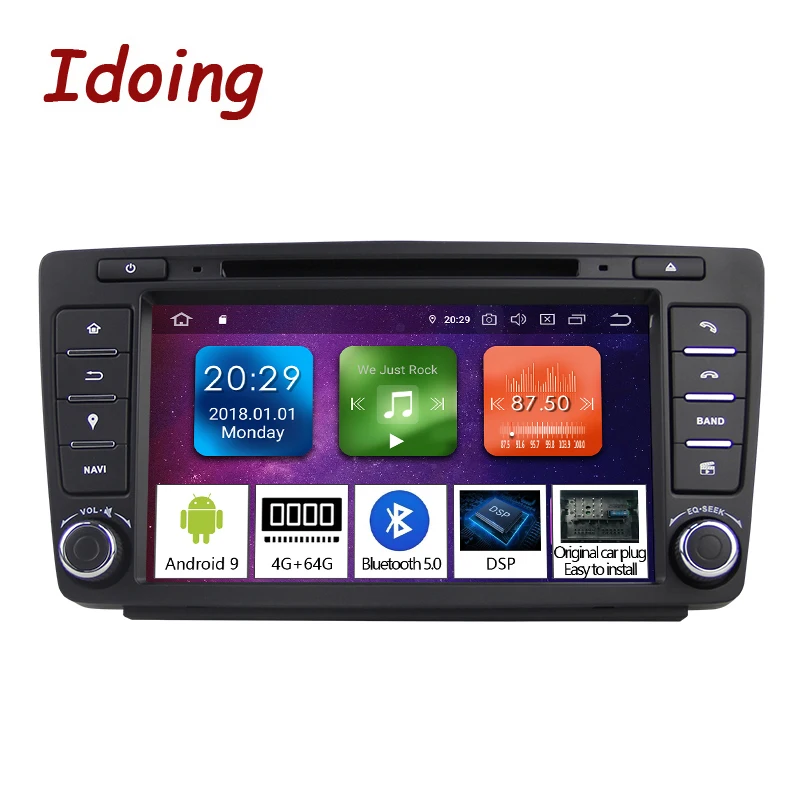

Idoing Android 9.0 4G+64G Octa Core 2 din DVD For Skoda Octavia 2 A5 2008-2013 Car Radio Multimedia Video Player Navigation GPS