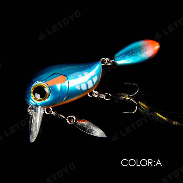 LETOYO Floating Fishing Lure Crank 40mm 8g Freshwater Bass Crankbait Surface Artificial Hard Baits With Spoon Wobblers Wake Bait A