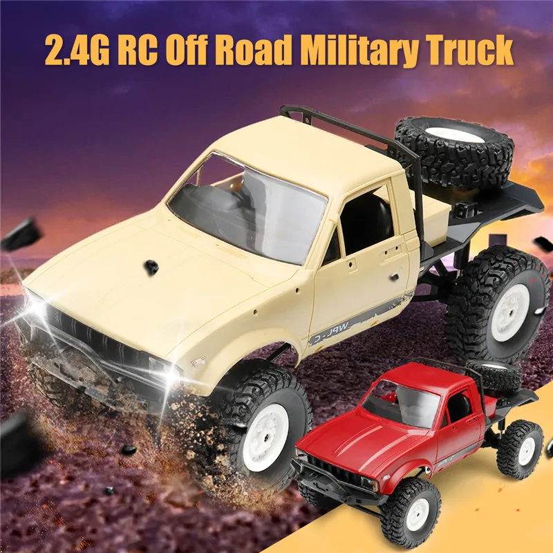 

WPL C14 RC Car 1:16 2.4Ghz 4WD Off Road Car RC Remote Control Car Rock Crawler Vehicle Toys With Front LED Light RTR Toys