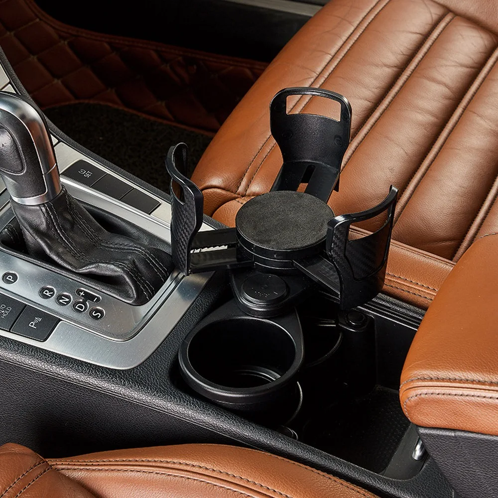 Portabicchieri Per Auto 2 In 1, Portabicchieri Per Auto Regolabile Rotazione A 360 Gradi 1 Pezzo Nero 96548771
