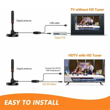 

DVB-T2 Antenna Digital TV Ground Wave Antenna Indoor DTMB/HDTV Antenna Home Sucker Antenna