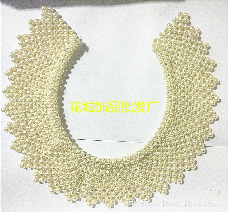

Crochet Collar Hand Knitted Pearl False Collar Clothes Accessories Clothing Accessories