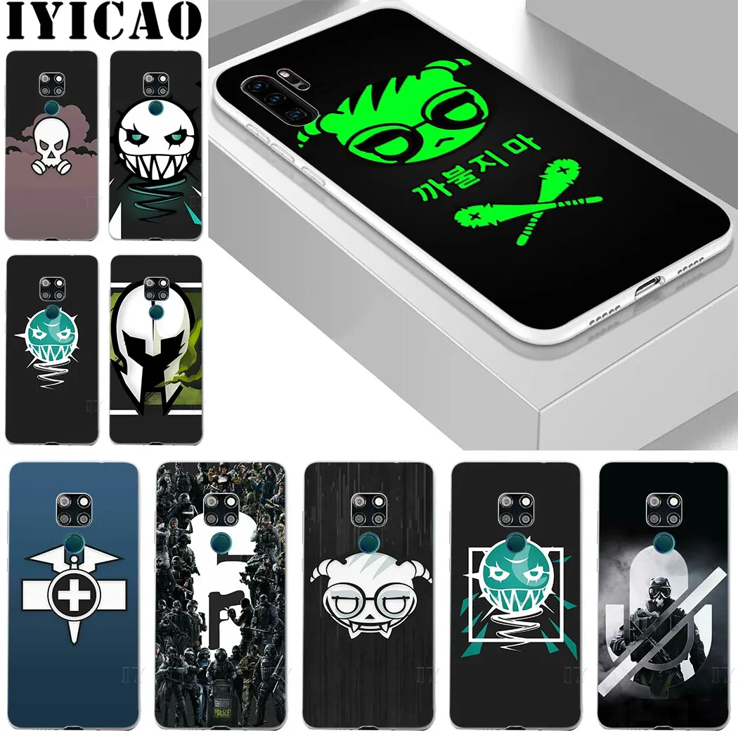 Радуга шесть осада для huawei Коврики 20 10 30 Lite рro Y9 2019 Y7 Y6 Prime 2018 2017 крышка чехол