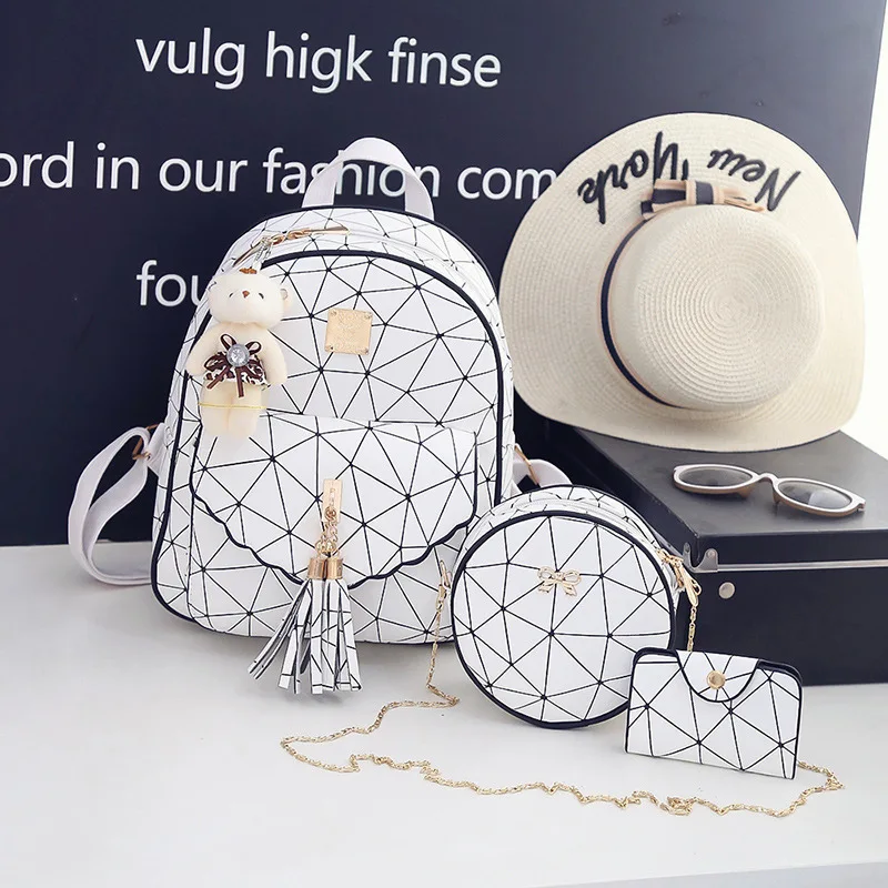 

Joint Tassels Backpack Women's 2019 Spring New Style Hipster Campus School Bag Korean-style Versatile Backpack Fashion