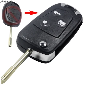

Jingyuqin 10pcs/lot 3 Buttons Modified Flip Folding Remote Key Flip Shell For Ford Focus KA Mondeo Replacement Smart Key Shell