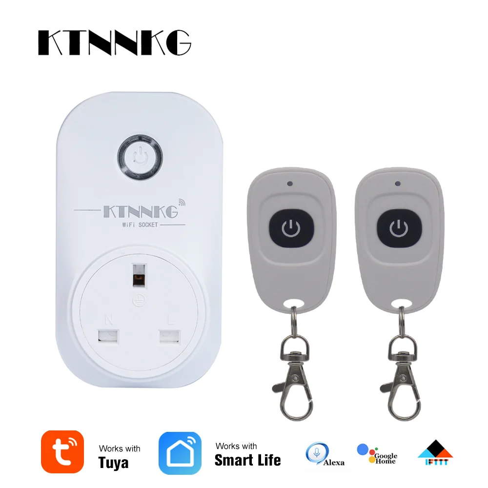 

Smart UK soket use TUYA APP smart life And transmitter at the same time work for Poland Korea Plug Alexa Google Home Mini IFTTT